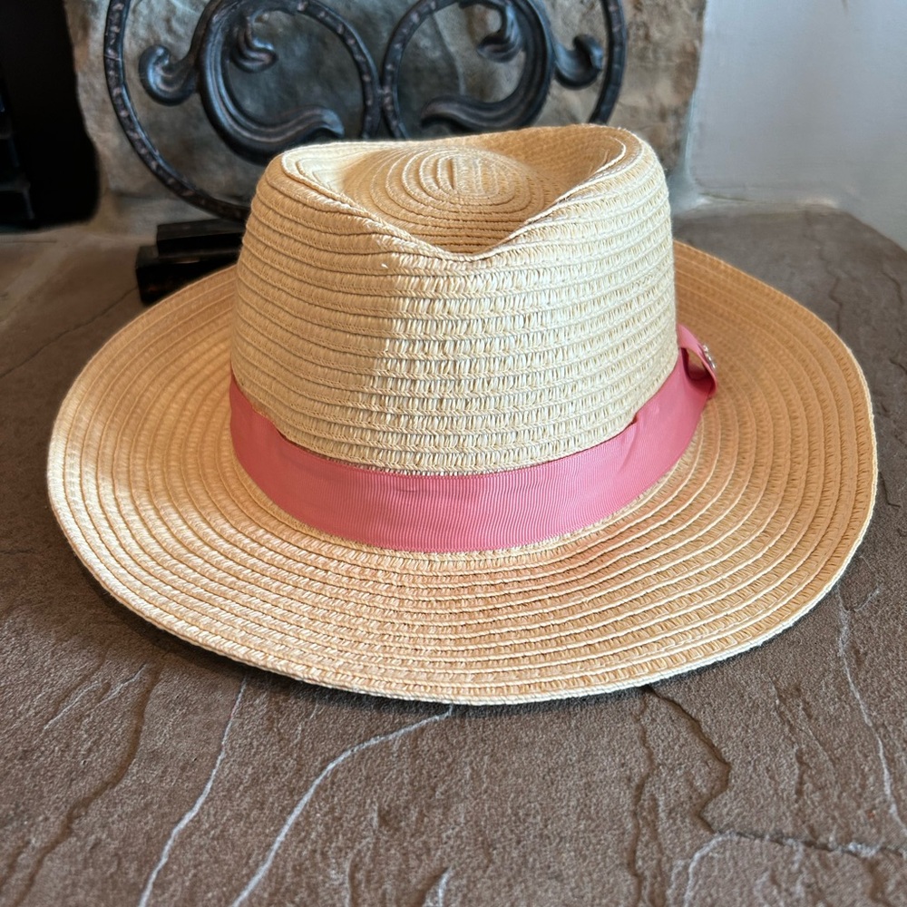 Authentic Disney Parks Hat with Pink Gross-grain Ribbon